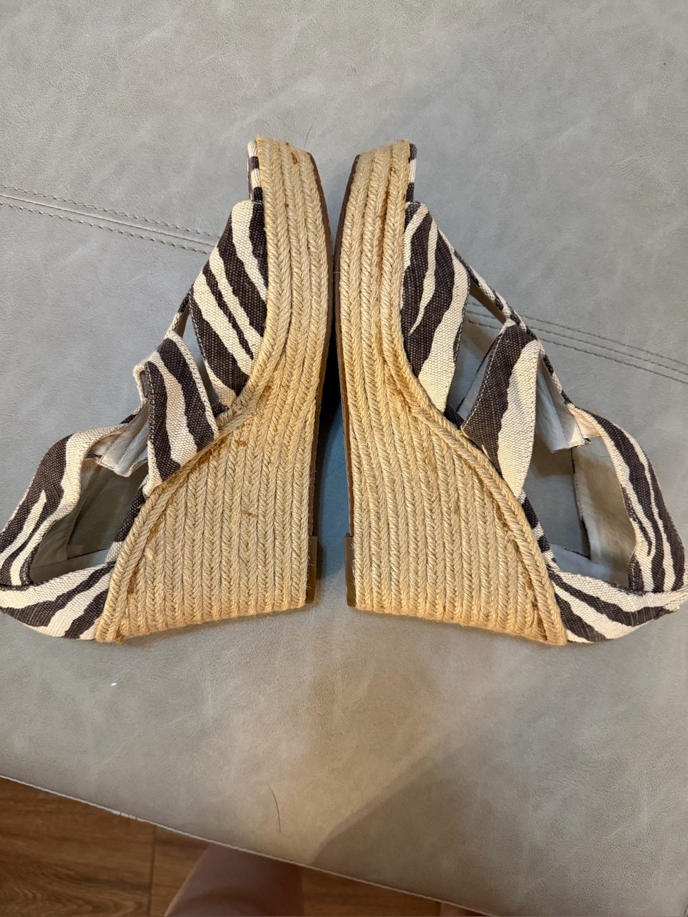 Michael Kors Zebra Print Espadrille Wedge Sandals Women’s 9.5